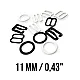 11 mm / 0.43" Bra Strap Adjustment Buckle - Hook and Ring Set of 3 Parts Metal Nylon Coated PIR720011 11 mm / 0.43" Bra Strap Adjustment Buckle - Hook and Ring Set of 3 Parts Metal Nylon Coated PIR720011