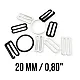 20 mm / 0.80" Bra Strap Adjustment Buckle - Hook and Ring Set Metal Nylon Coated PIR720020 20 mm / 0.80" Bra Strap Adjustment Buckle - Hook and Ring Set Metal Nylon Coated PIR720020