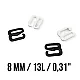 8 mm 0.31" Bra Hook - Metal Nylon Coated PIR750008