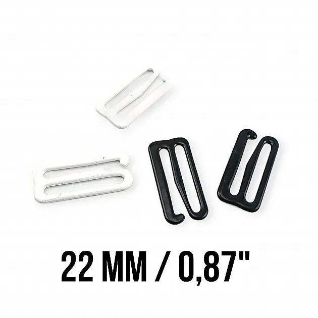 22 mm (0.87 inch) Bra Hook - Metal Nylon Coated PIR750022