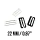 22 mm (0.87 inch) Bra Hook - Metal Nylon Coated PIR750022