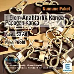 1.5 cm Keychain Hook Gold Color Parrot Hook 50 Pieces / Pack A 546 PROMO