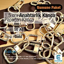 1.5 cm Keychain Hook Gold Color Parrot Hook 50 Pieces / Pack A 546 PROMO