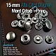 Snap Button 15 mm Alfa Black Nickel Brass Snap Button 100 Pcs/ Pack  C000100PRPROMO