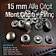 15 mm Jacket Snap Button - Alfa Snap Button Black Nickel Brass Snap Button C0001PRPROMO