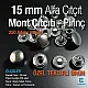 15 mm Jacket Snap Button - Alfa Snap Button Black Nickel Brass Snap Button C0001PRPROMO