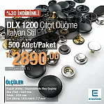 İtalyan Stil Bombeli Mont Çıtçıt Düğme 15 mm Kapaklı - Çıt Çıt Deluxe Serisi 1200 (500 Adet / Paket) DLX001200PROMO