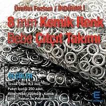 Bebe Çıt Çıtı 8 mm Kemik Renk Klikıt Çıtçıt 250 Adet ERBCLK0008PKKemik