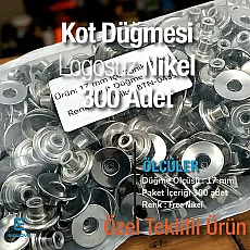 17 mm Jeans Button 0.67" Without Logo Conical Hole 300 Pieces/Pack KD001701PROMO