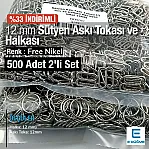 12 mm Bra Strap Adjustment Buckle and Ring Free Nickel 500pcs/Pack PBT0007PROMO