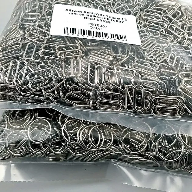 12 mm Bra Strap Adjustment Buckle and Ring Free Nickel 500pcs/Pack PBT0007PROMO