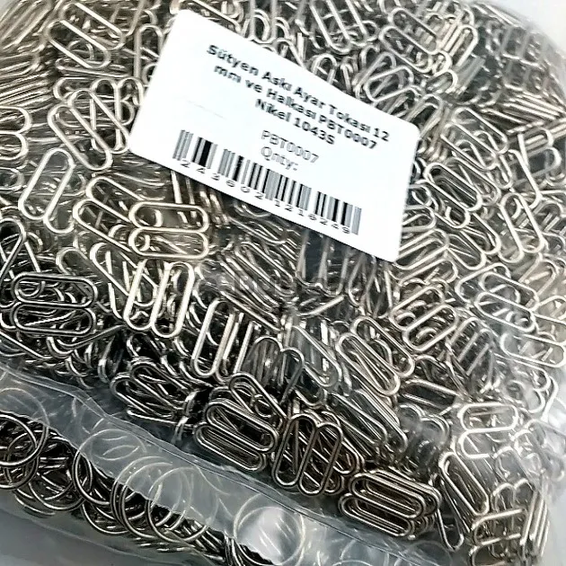 12 mm Bra Strap Adjustment Buckle and Ring Free Nickel 500pcs/Pack PBT0007PROMO