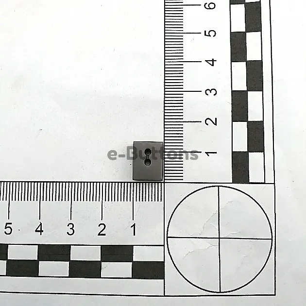 Cord End Sew-On - Cube Shape Matte Black Entry 7.5 mm - 0,27