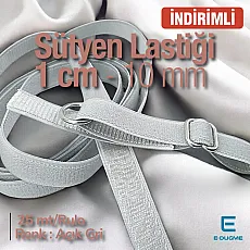 Bra Elastic 10 m - 0,39" - Light Gray 100 mt/Roll SUT0010