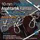 10 mm Paris Kanca Yaylı Döner Kancalar - Anahtarlık Kancası - Papağan Kanca (100 Adet/Paket) S1351