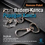 Papağan Kanca - 20 mm Yay Kanca - Badem Kanca (100 Adet/Paket) S24696