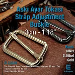 3 cm Strap Adjustment Buckle Single Slider Special Metal Coating S 1272