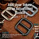 2 cm Tasma Ayar Tokası - Kare Ayar Tokası Özel Metal Kaplama Renk S 1955
