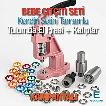 Hand Press Baby Snap Fastener Tool & Materials Set - Most Practical Kit M0099-Set95