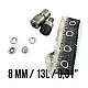 Snap Button For Baby Clothes - 8 mm 0,31" Prong Snap Fasteners 1000 Pieces ERBCLK0008P