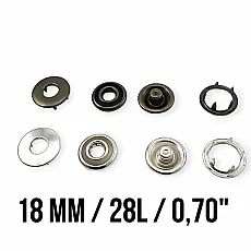 0,67" Prong Snap Fastener 17 mm 27L Hole Cover ERC0017TIRPRK