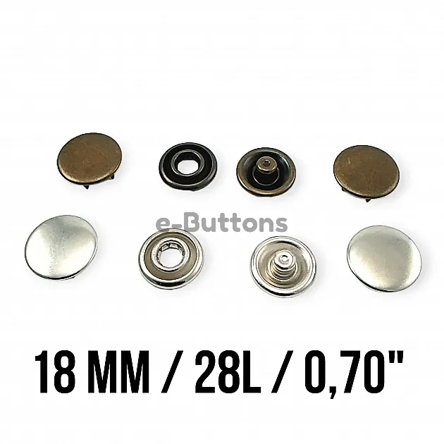 18 mm 27L 0,67" Prong Snap Fastener With Cap ERC0017TIRPRKP