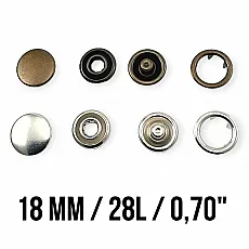 18 mm 27L 0,67" Prong Snap Fastener With Cap ERC0017TIRPRKP