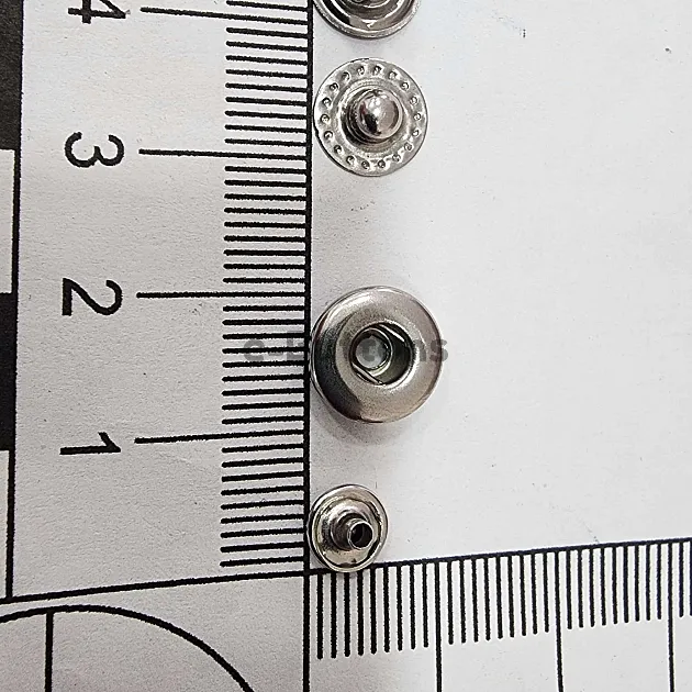 Brass Snap Fastaners 6 mm 8L / 15/64" VT2 Snap Fasteners ERC00PR06 Brass Snap Fastaners 6 mm 8L / 15/64" VT2 Snap Fasteners ERC00PR06