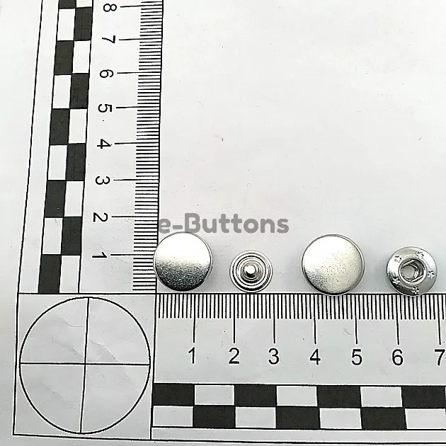 Çift Taraflı 15 mm Çıt çıt Düğme Para Pirinç 4 lü Takım ERCB0015PR2K