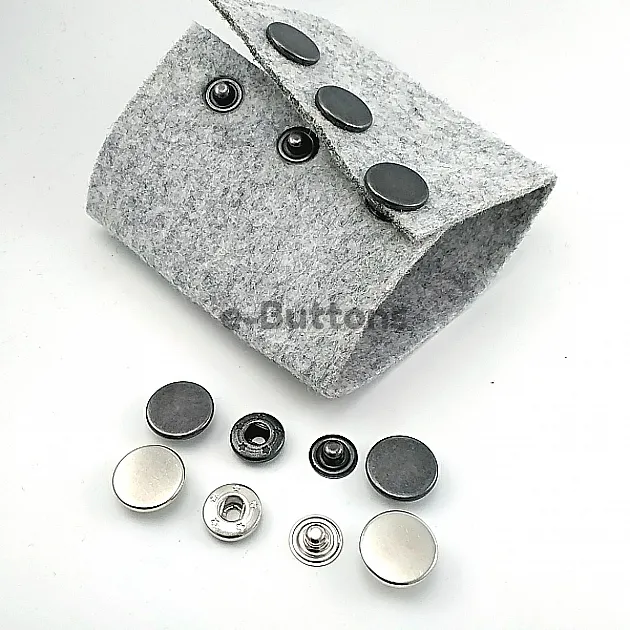 Çift Taraflı 15 mm Çıt çıt Düğme Para Pirinç 4 lü Takım ERCB0015PR2K