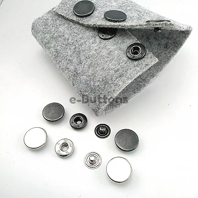 Çift Taraflı 15 mm Çıt çıt Düğme Para Pirinç 4 lü Takım ERCB0015PR2K