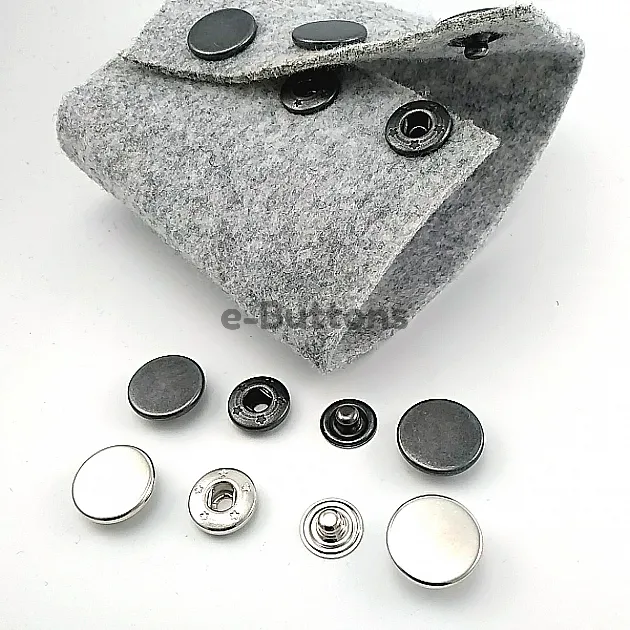Çift Taraflı 15 mm Çıt çıt Düğme Para Pirinç 4 lü Takım ERCB0015PR2K