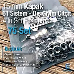 15 mm 61 Çıtçıt Düğme Paslanmaz Çelik Çıtçıt 75 Adet/Paket C0004P15PK