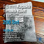 9,5 mm Paslanmaz Bebe Çıtçıtı Kapaklı Klikıt Çıtçıt 200 Adet/Pk C0095KPPK