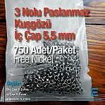 7/32" Stainless Eyelet Inner Diameter 5.5 mm 1000 Pcs/Pack ER0003PPK