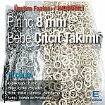 Bebe Çıt Çıtı 8 mm Ecru Renk 700 Adet Klikıt Çıtçıt ERBCLK0008PECRU