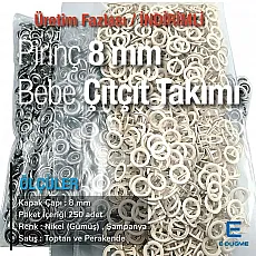 Bebe Çıt Çıtı 8 mm Ecru Renk 700 Adet Klikıt Çıtçıt ERBCLK0008PECRU