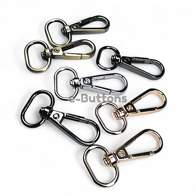 25 mm 0,98" Parrot Hook - Almond Hook - Spring Swivel Hook (100 Pieces/Pack) S24699