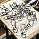 Paris Hook Spring Loaded Swivel Hooks - 10 mm 0,4" Keychain Hook - Parrot Hook (50Pcs/Pack) A 578PROMO