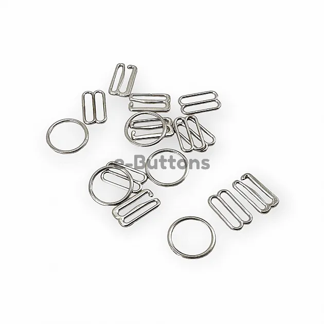 15 mm Bra Strap Adjuster Set - Strap Adjustment Buckle Hook and Loop AK00150