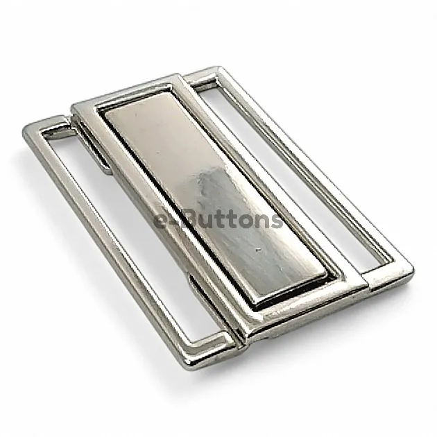 3 cm Luxury Metal Buckle with Snap - Mirrored Snap Buckle A 496
