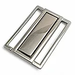 3 cm Luxury Metal Buckle with Snap - Mirrored Snap Buckle A 496