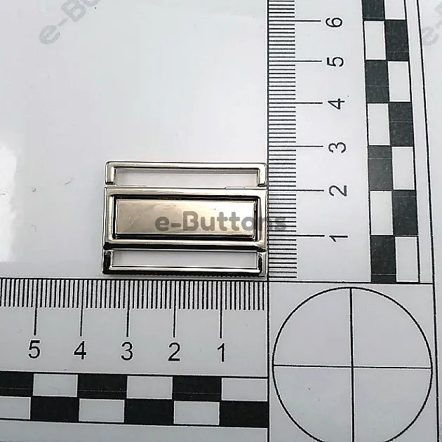 3 cm Luxury Metal Buckle with Snap - Mirrored Snap Buckle A 496
