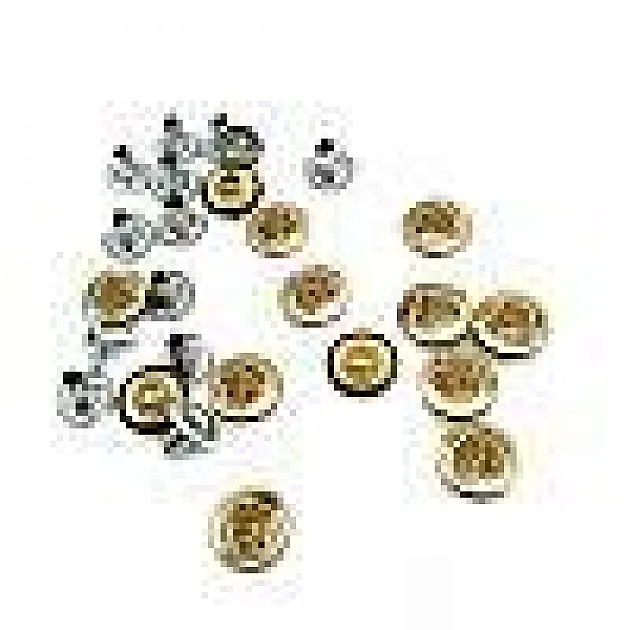 Kalp tasarımlı ve simli Saç Rivet 10 mm 16 boy R0019