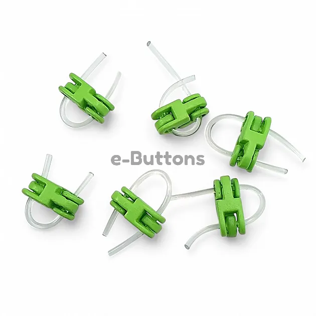 Metal Stoper 4,5 mm Delik Çaplı İki Delikli Fıstık Yeşili Estetik Model - Zamak Stoper CGT0001PROMO