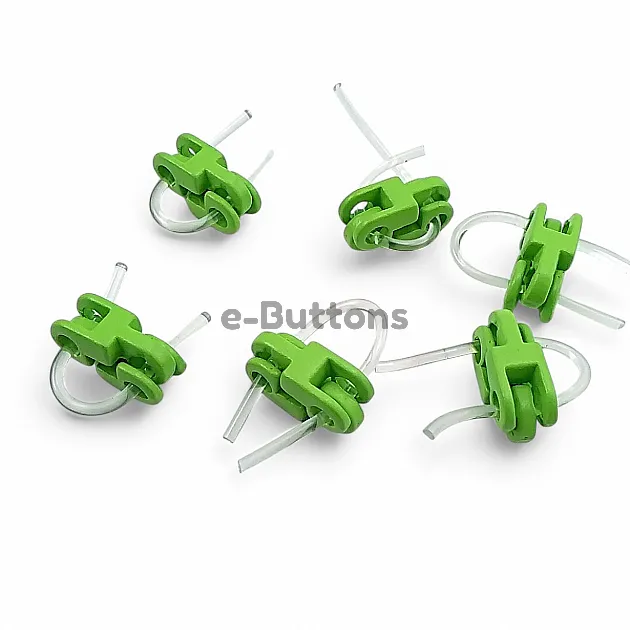 Metal Stoper 4,5 mm Delik Çaplı İki Delikli Fıstık Yeşili Estetik Model - Zamak Stoper CGT0001PROMO
