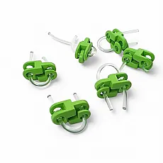Metal Stopper 4.5 mm - 0,18" Hole Diameter Two Hole Pistachio Green Aesthetic Model - Zinc Alloy Stopper CGT0001PROMO