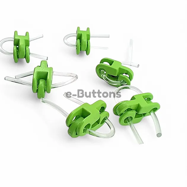 Metal Stoper 4,5 mm Delik Çaplı İki Delikli Fıstık Yeşili Estetik Model - Zamak Stoper CGT0001PROMO