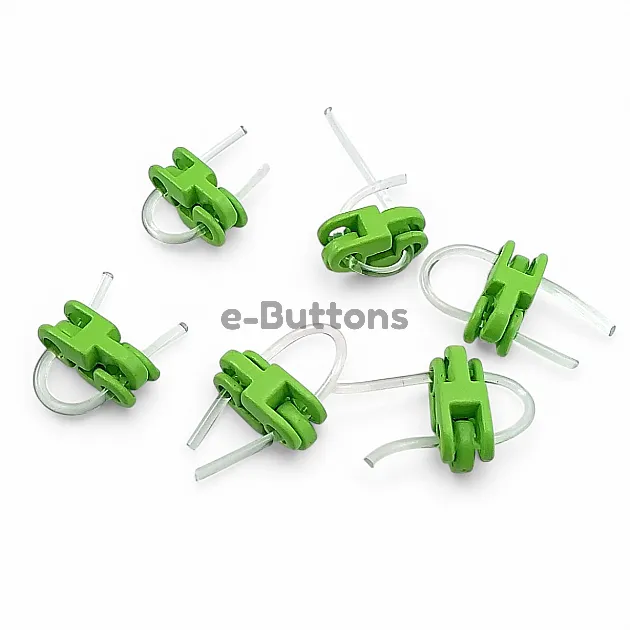 Metal Stoper 4,5 mm Delik Çaplı İki Delikli Fıstık Yeşili Estetik Model - Zamak Stoper CGT0001PROMO
