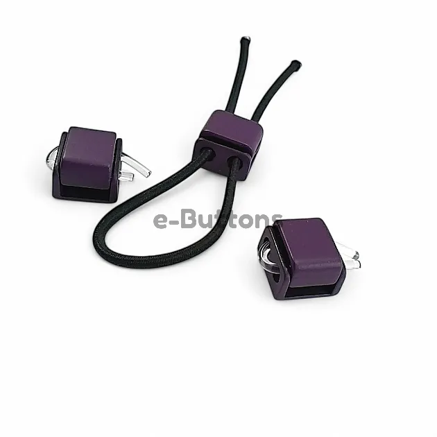 Metal Cube Stopper with Two Holes, 4 mm Hole Diameter, Top Press - Elegant and Aesthetic Model Stopper CGT0009